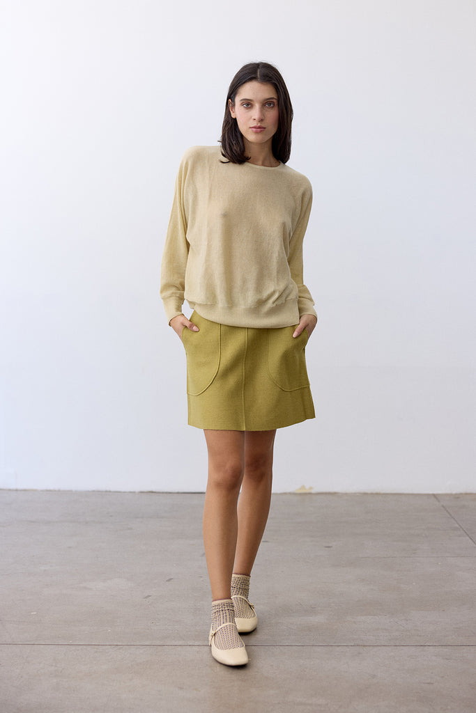 Sheer Knitted Sweater Pima Cotton - Mantequilla