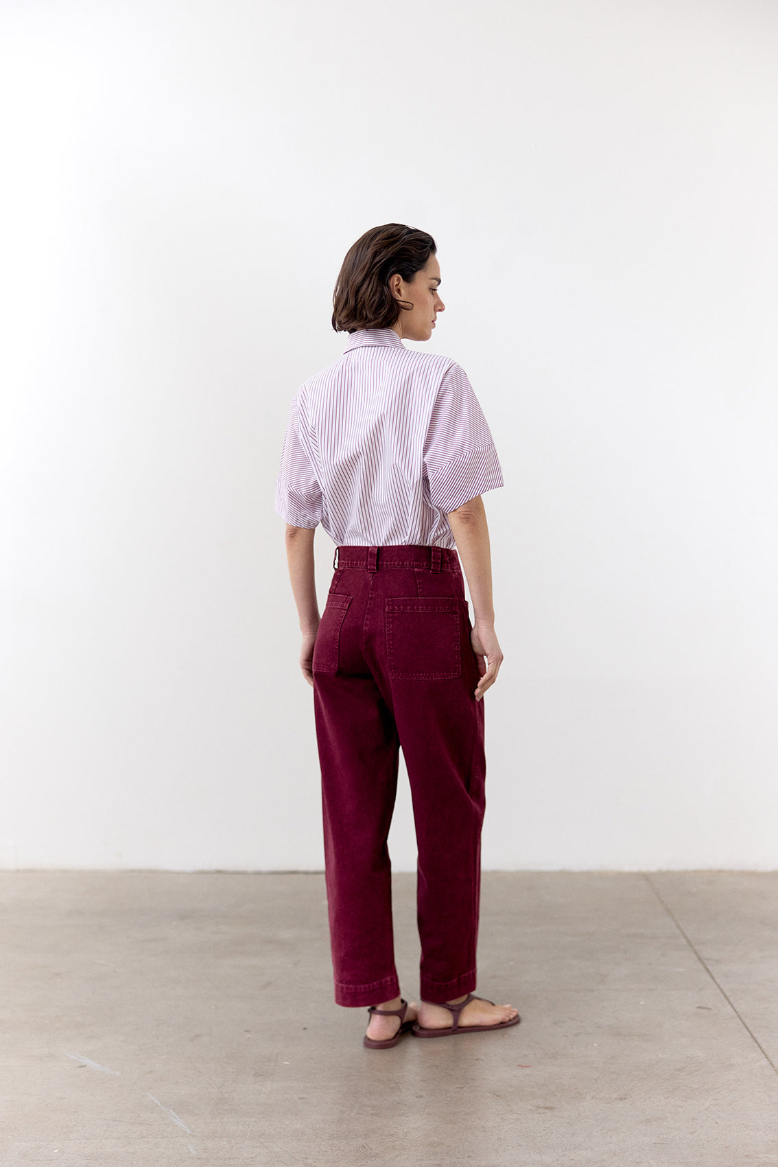 Blusa Manga Corta Algodón Rayas