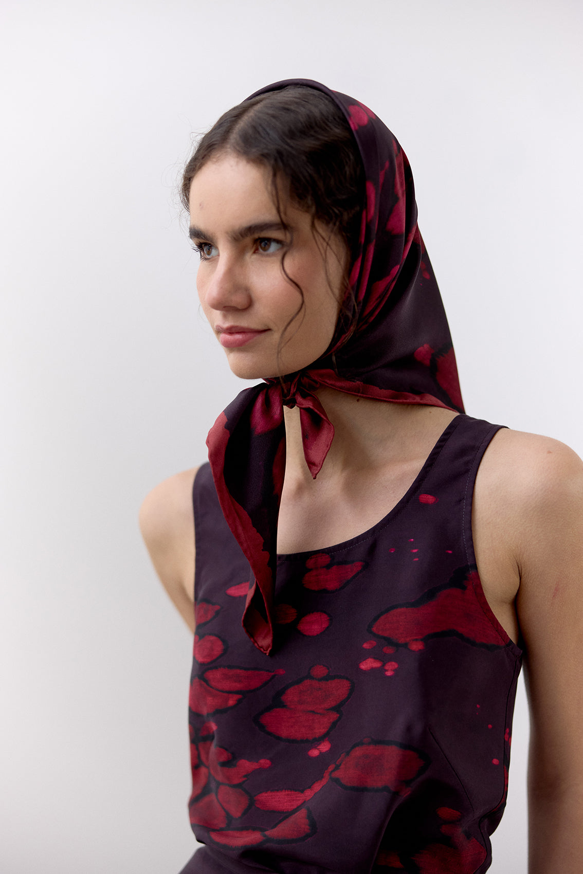 Medium Silk Bleach Printed Scarf - Granada