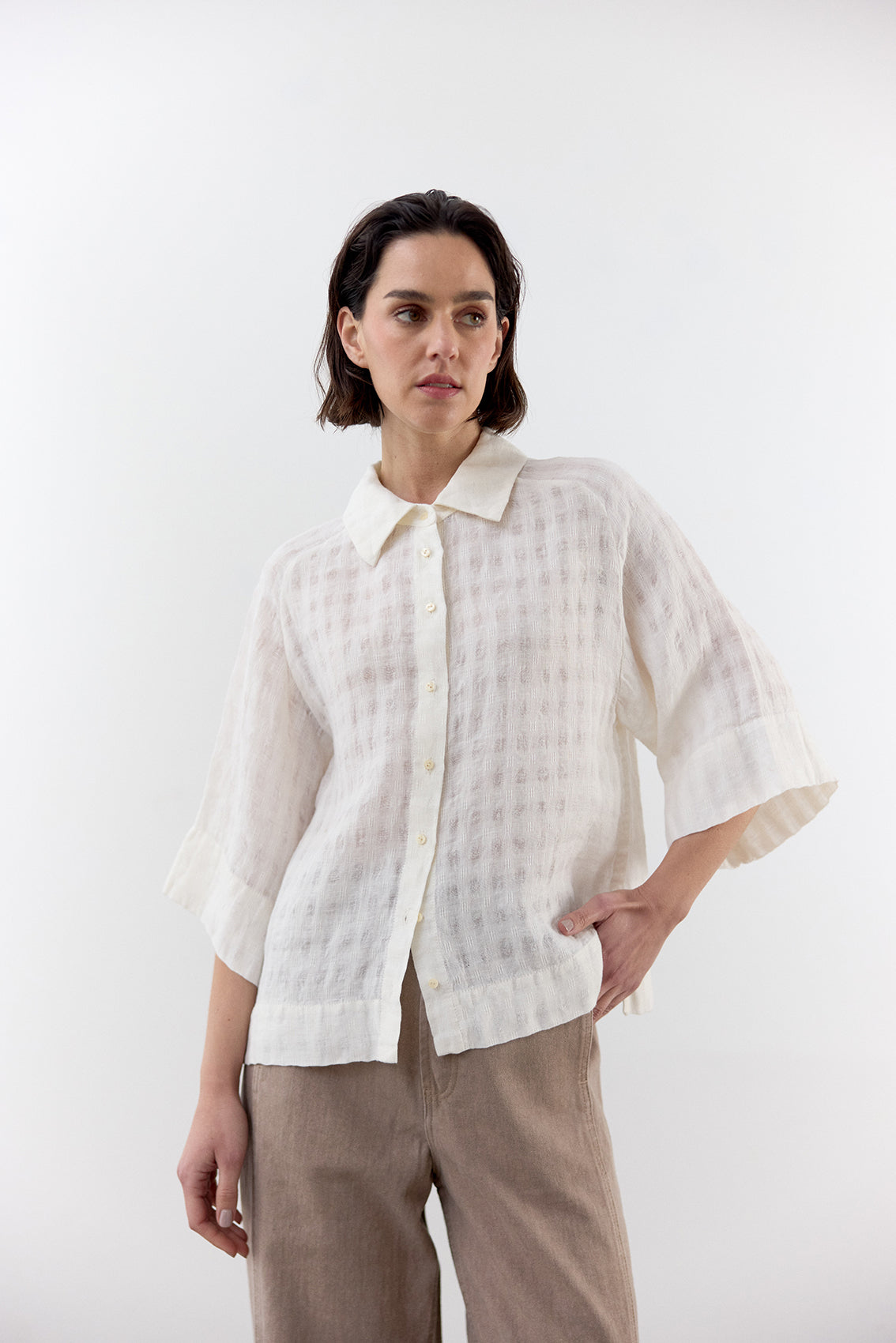 Gingham Linen Shirt - Sal