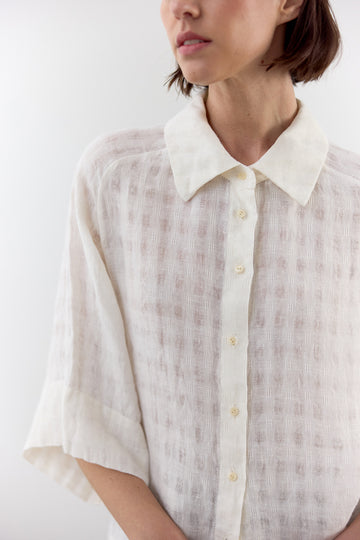 Gingham Linen Shirt - Sal