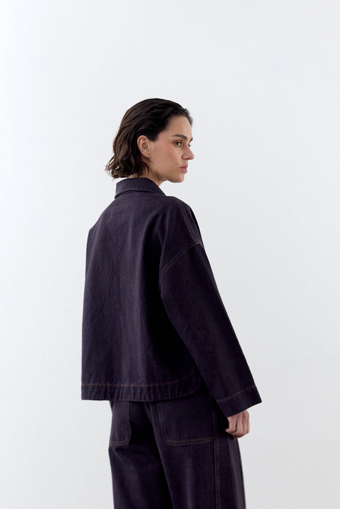 Recycled Denim Jacket - Medianoche