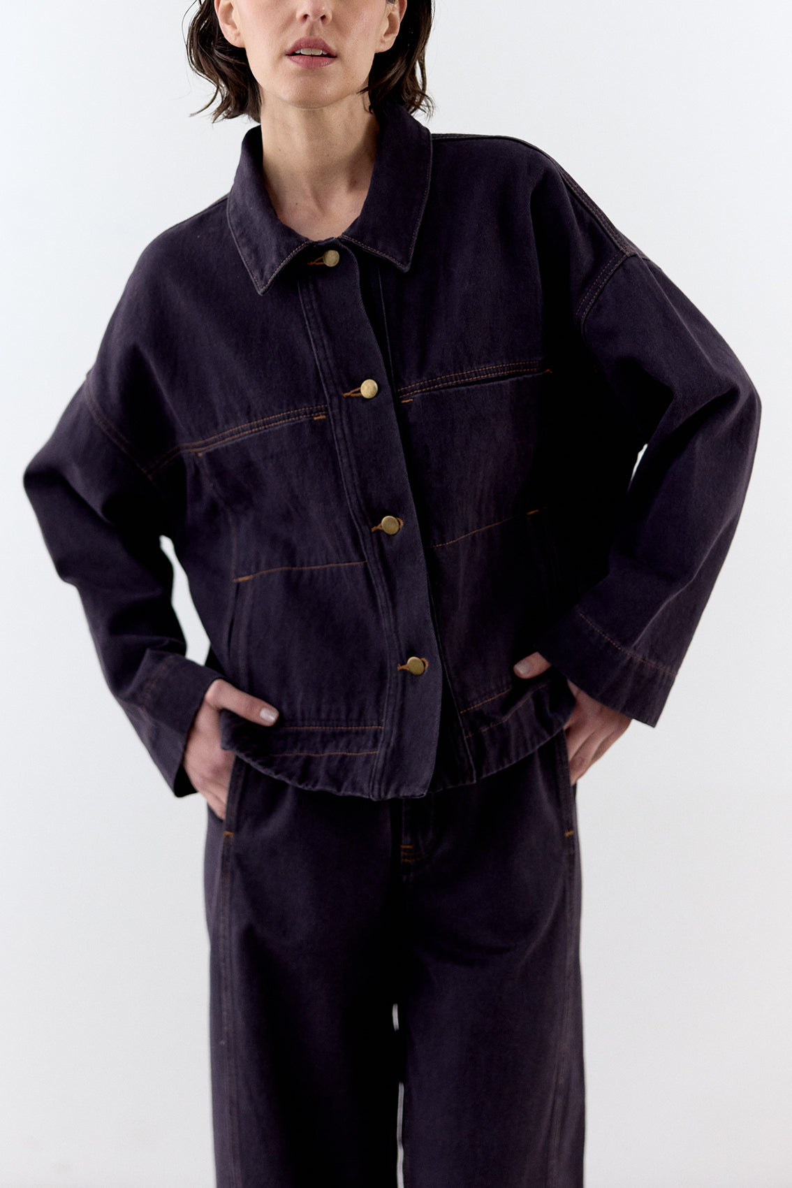 Recycled Denim Jacket - Medianoche
