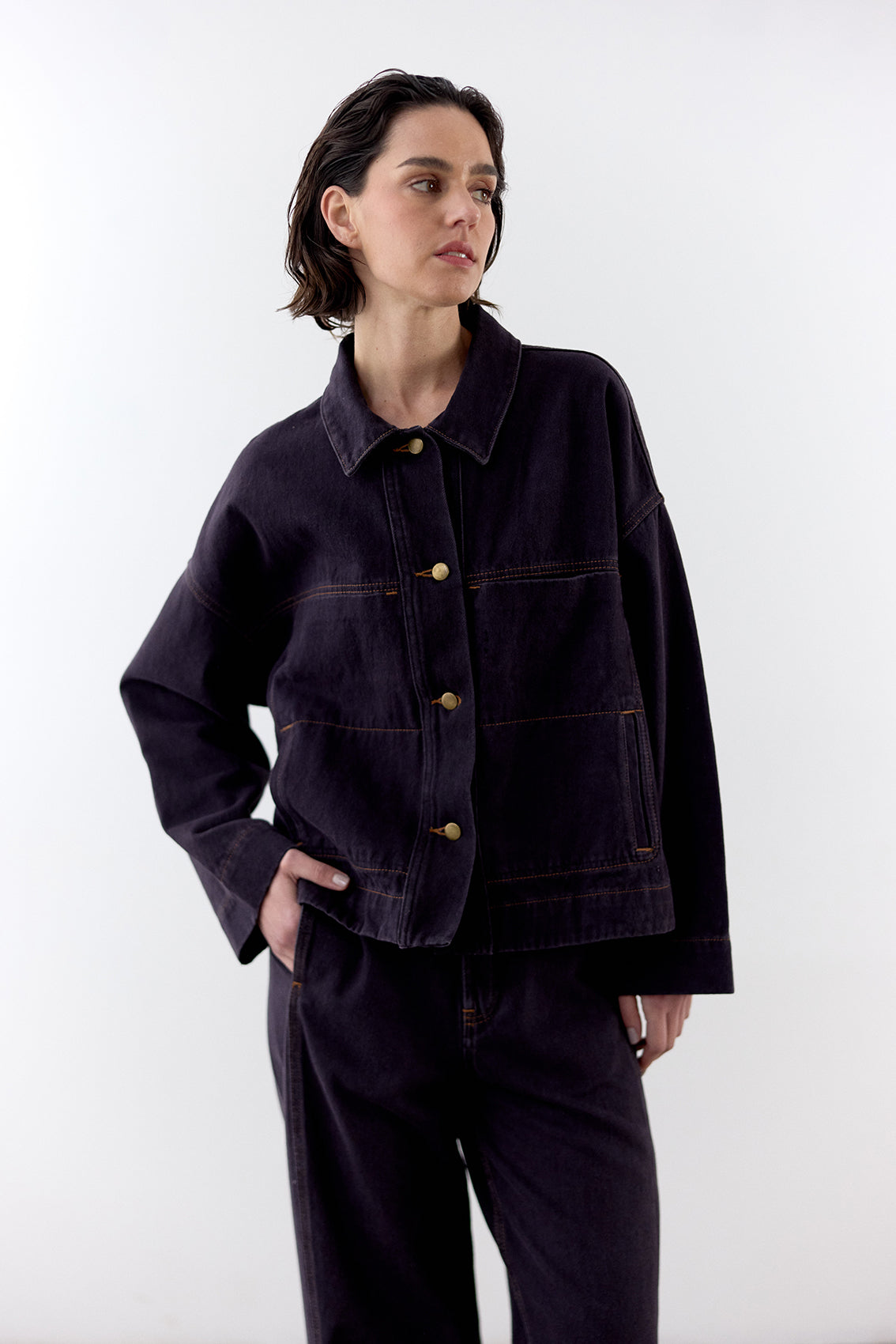 Recycled Denim Jacket - Medianoche