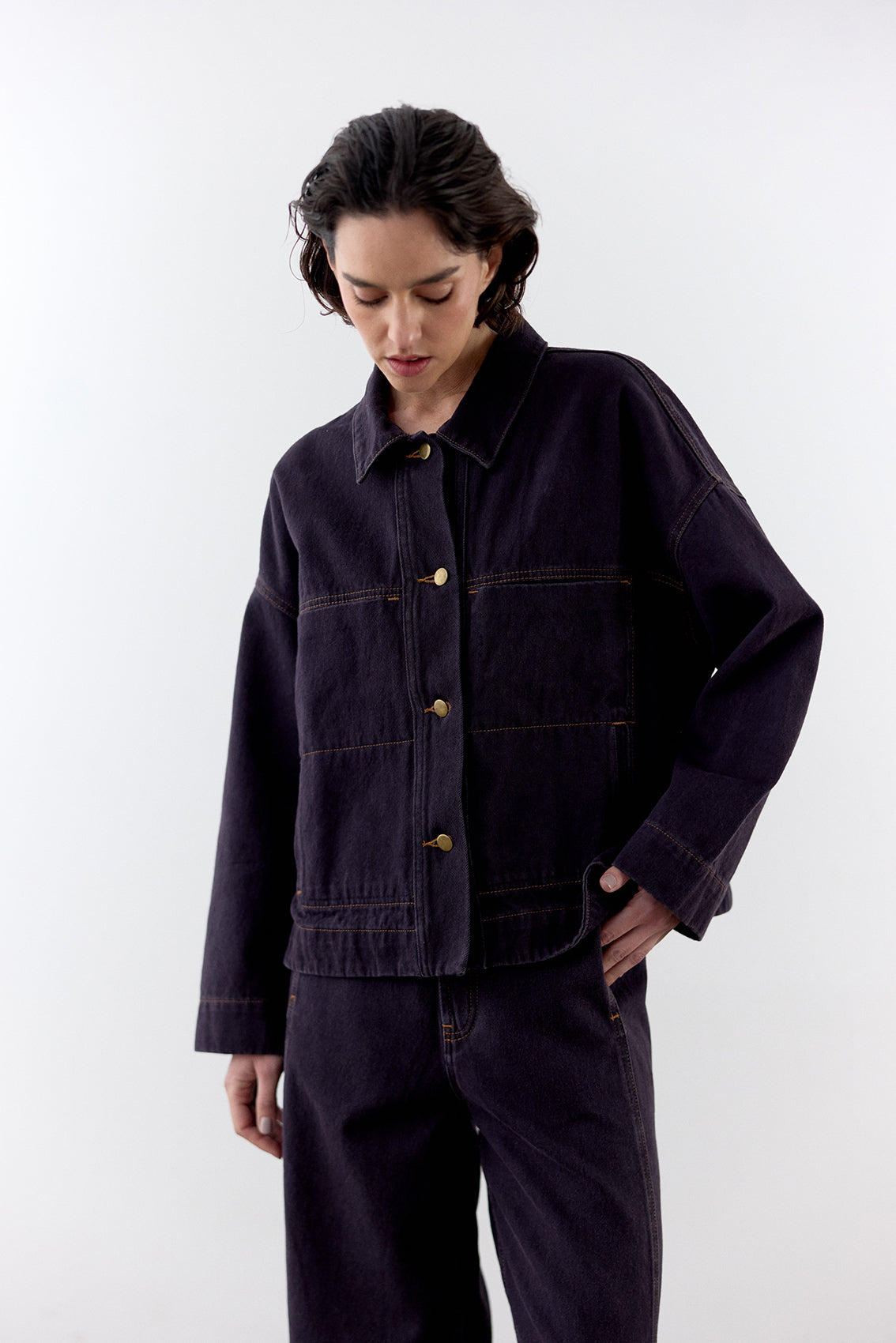 Recycled Denim Jacket - Medianoche