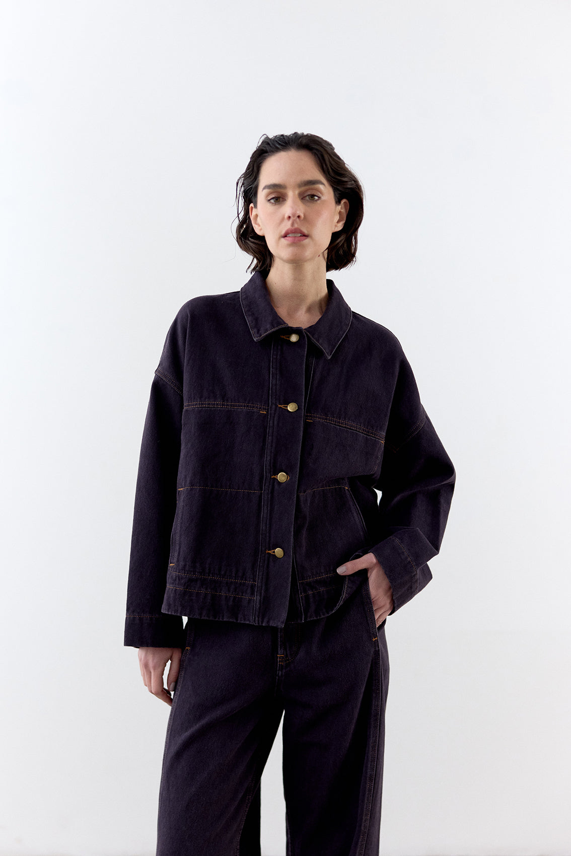 Recycled Denim Jacket - Medianoche