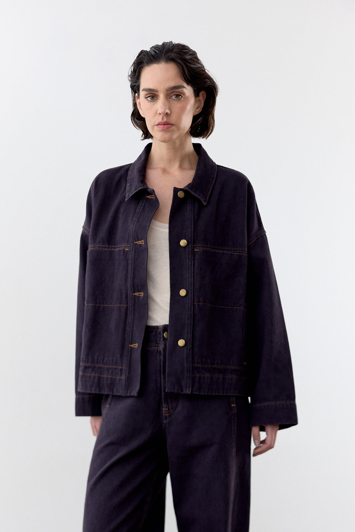 Recycled Denim Jacket - Medianoche