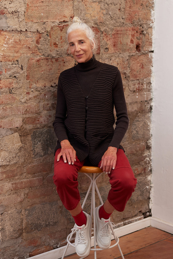 Straight Utility Jeans - Berry