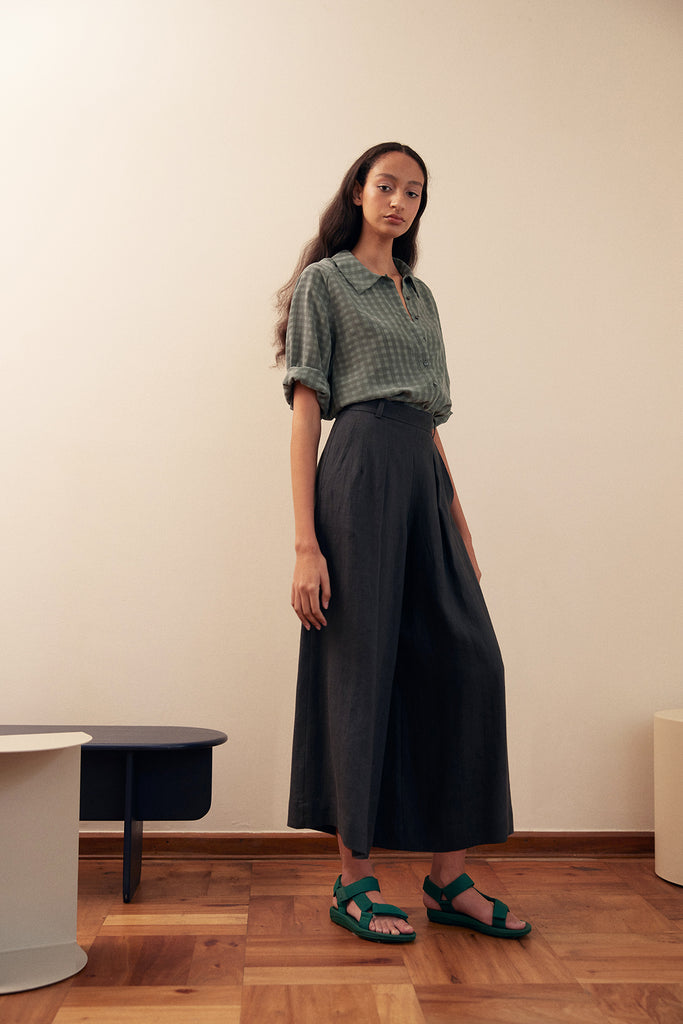 Wide Leg Pant Linen - Piedra