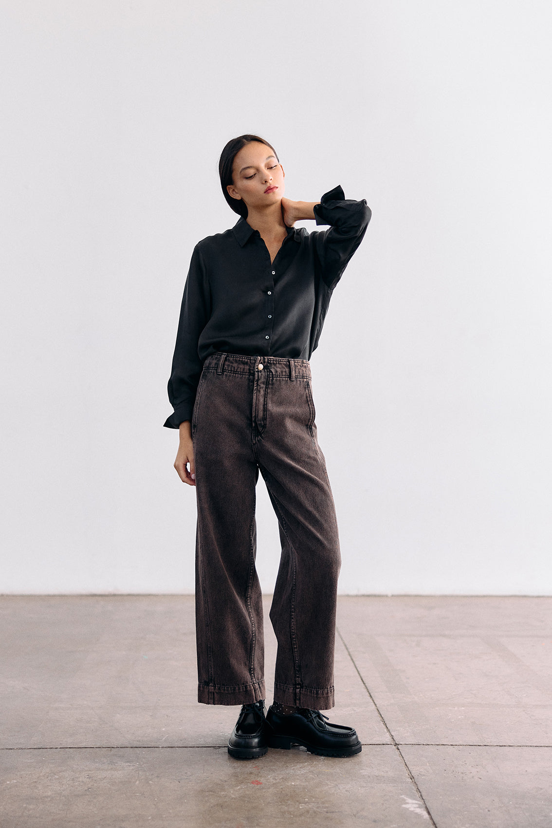Straight-Fit Recycled Denim Jeans - Ónix