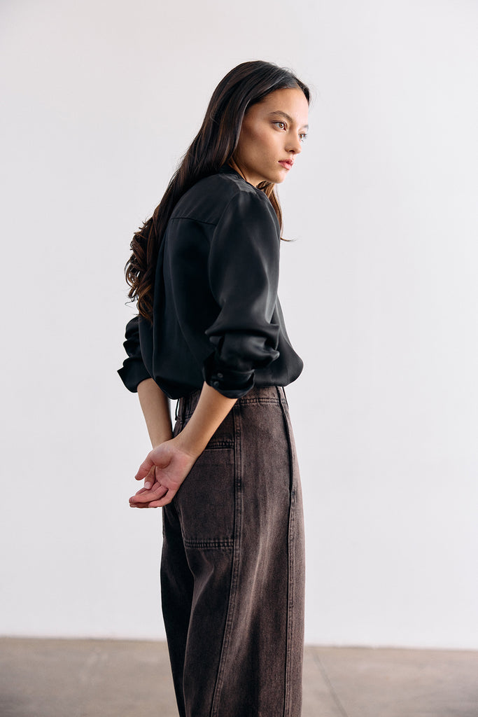 Straight-Fit Recycled Denim Jeans - Ónix
