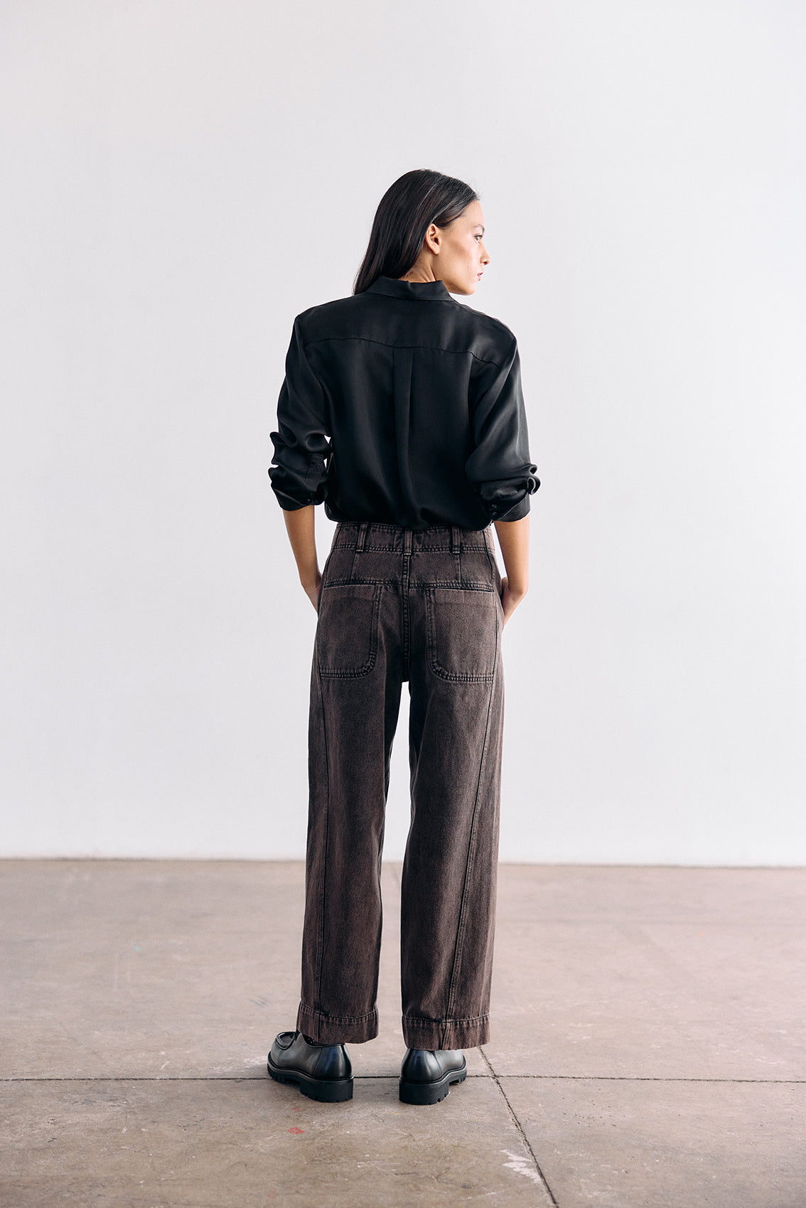 Straight-Fit Recycled Denim Jeans - Ónix