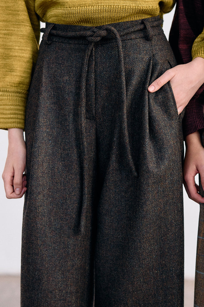 Straight-Leg Wool Trousers - Pimienta