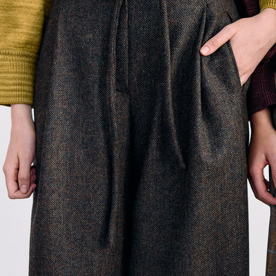 Straight-Leg Wool Trousers - Pimienta