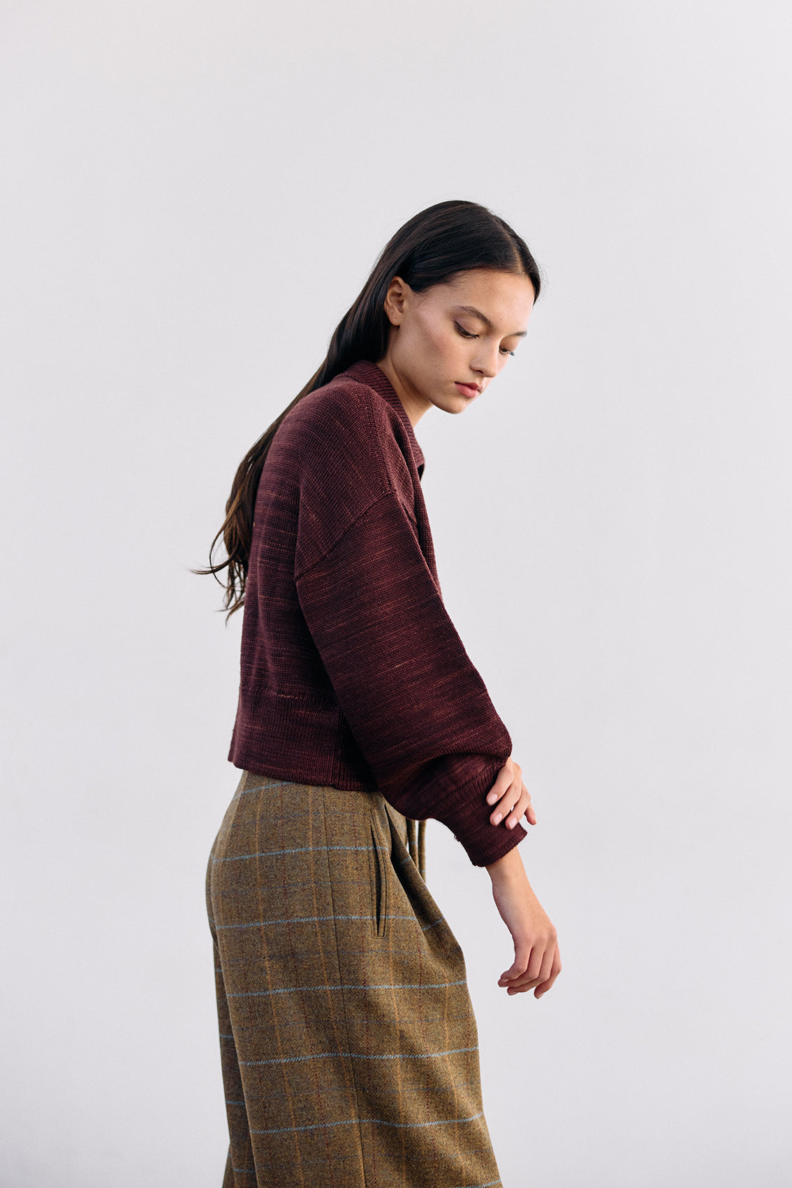 Hand-Dyed Merino Wool Sweater - Vino