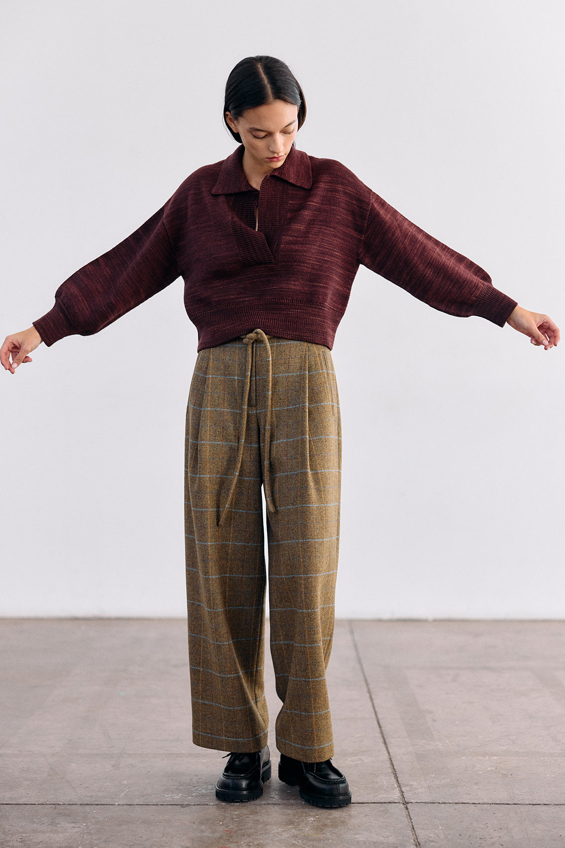 Hand-Dyed Merino Wool Sweater - Vino
