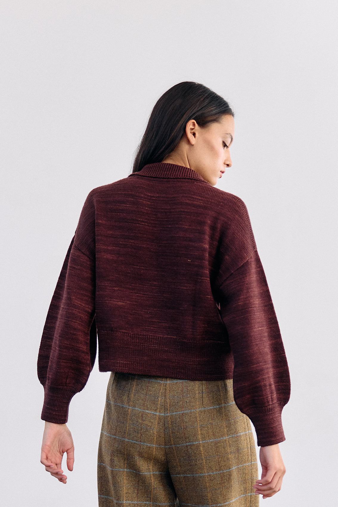 Hand-Dyed Merino Wool Sweater - Vino