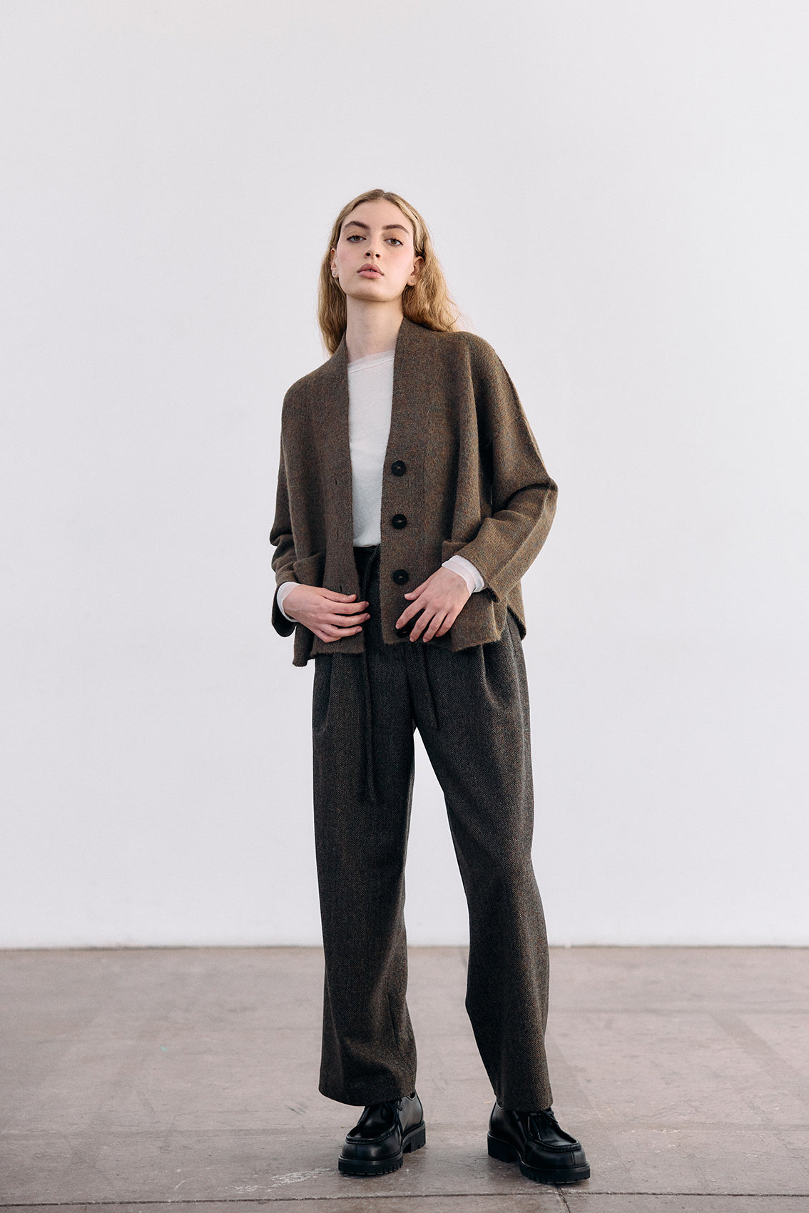 Felted Alpaca Cardigan - Bosque