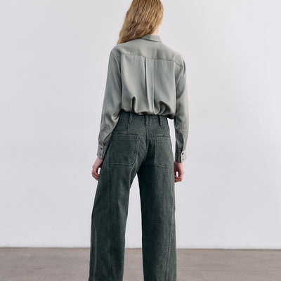 Straight-Fit Recycled Denim Jeans - Musgo
