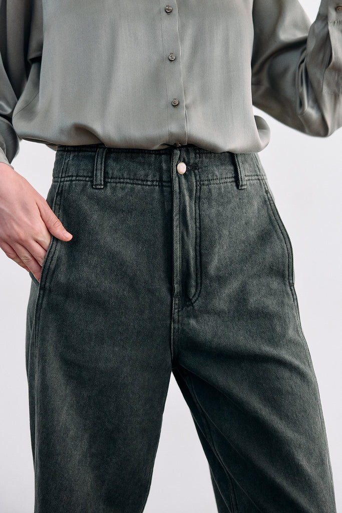 Straight-Fit Recycled Denim Jeans - Musgo