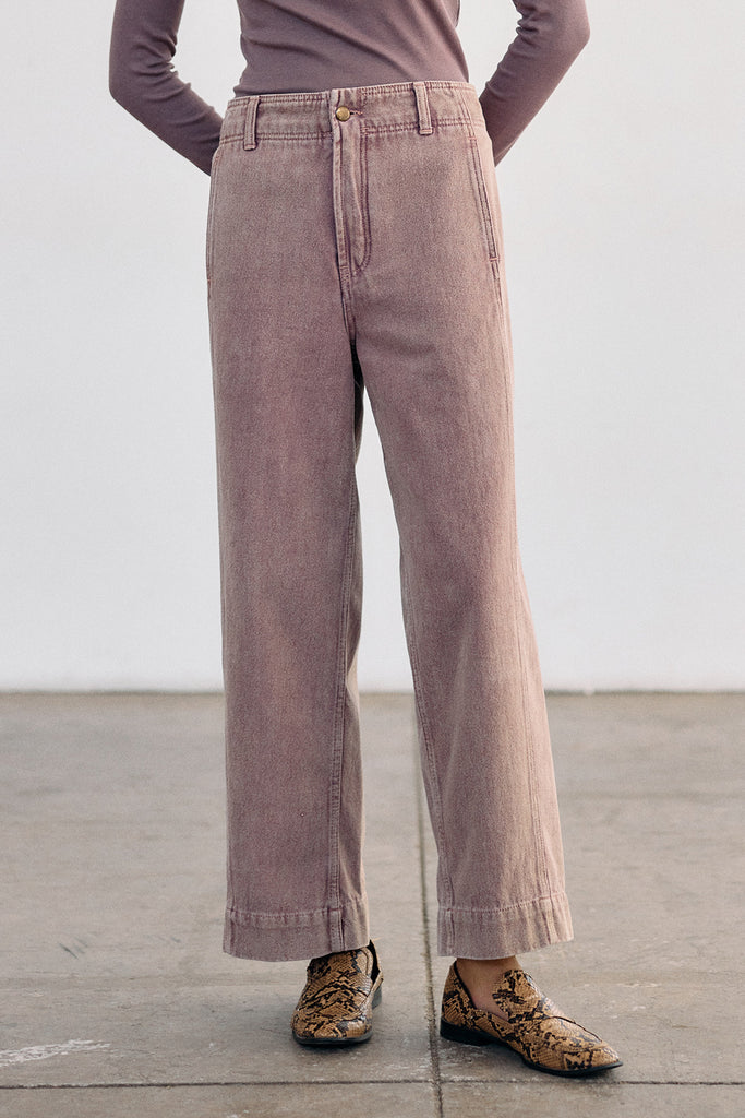 Straight-Fit Recycled Denim Jeans - Malva