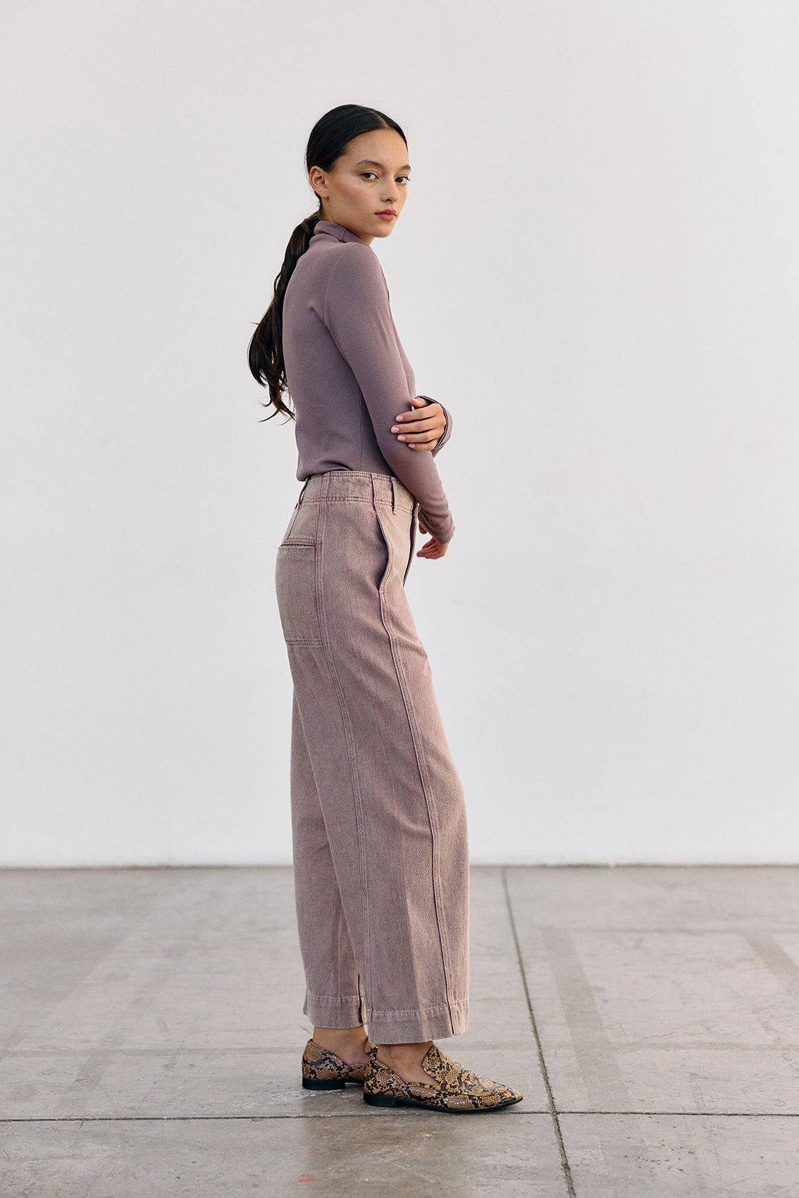 Straight-Fit Recycled Denim Jeans - Malva