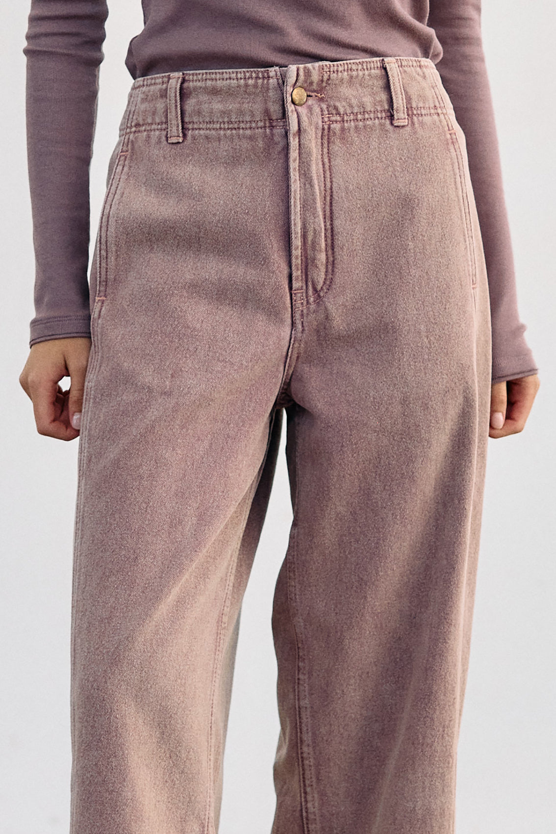Straight-Fit Recycled Denim Jeans - Malva