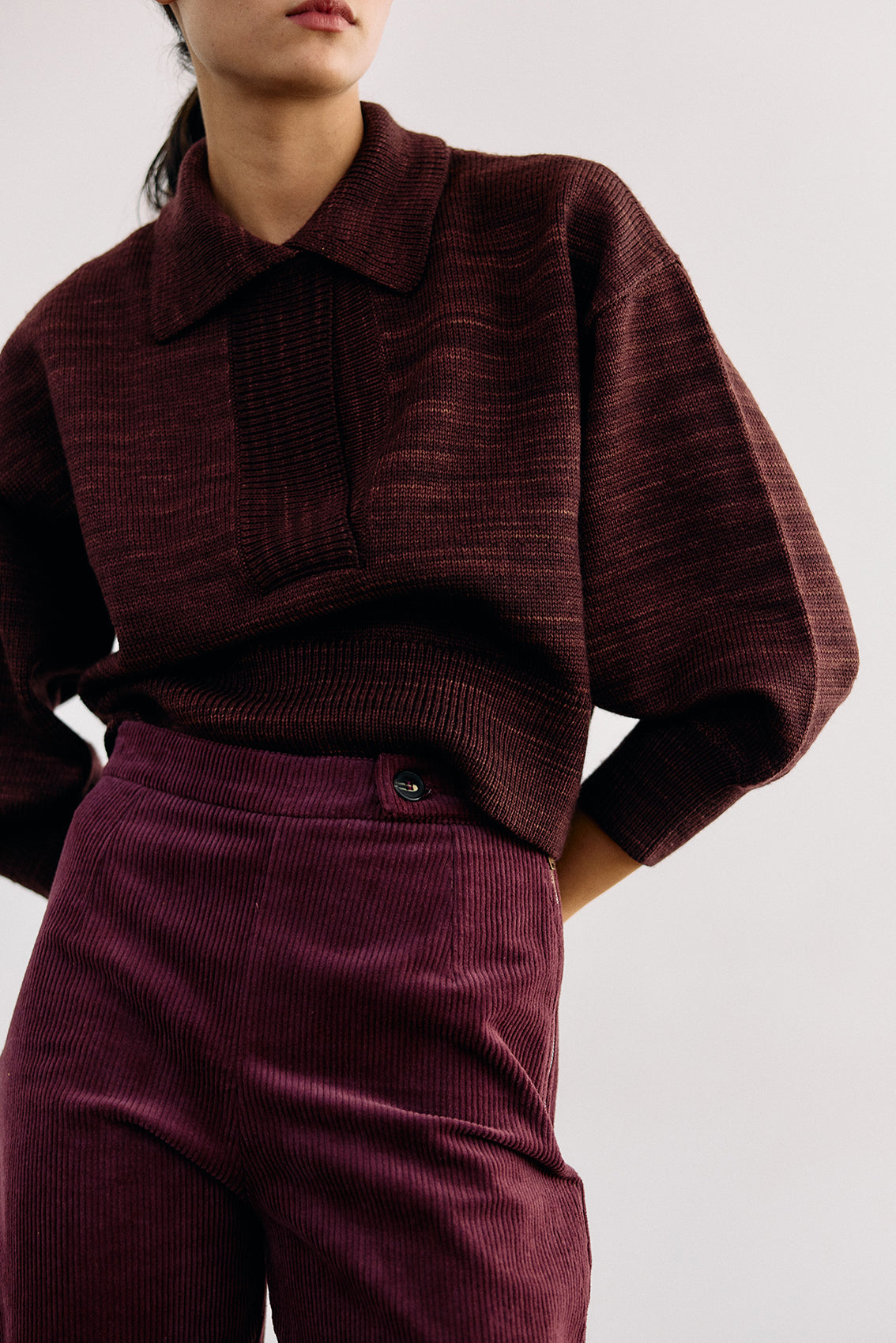Sweater Hand-Dyed Lana Merino - Vino