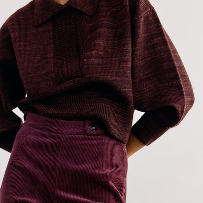 Sweater Hand-Dyed Lana Merino - Vino