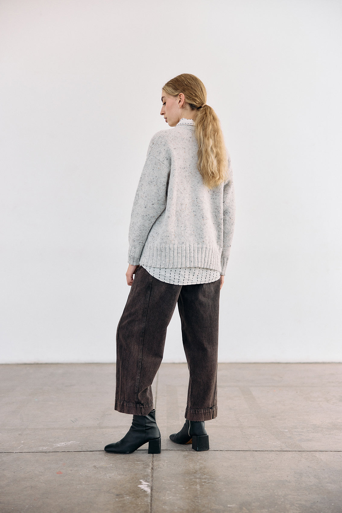 Oversized Alpaca/Mohair Cloud Sweater - Crudo