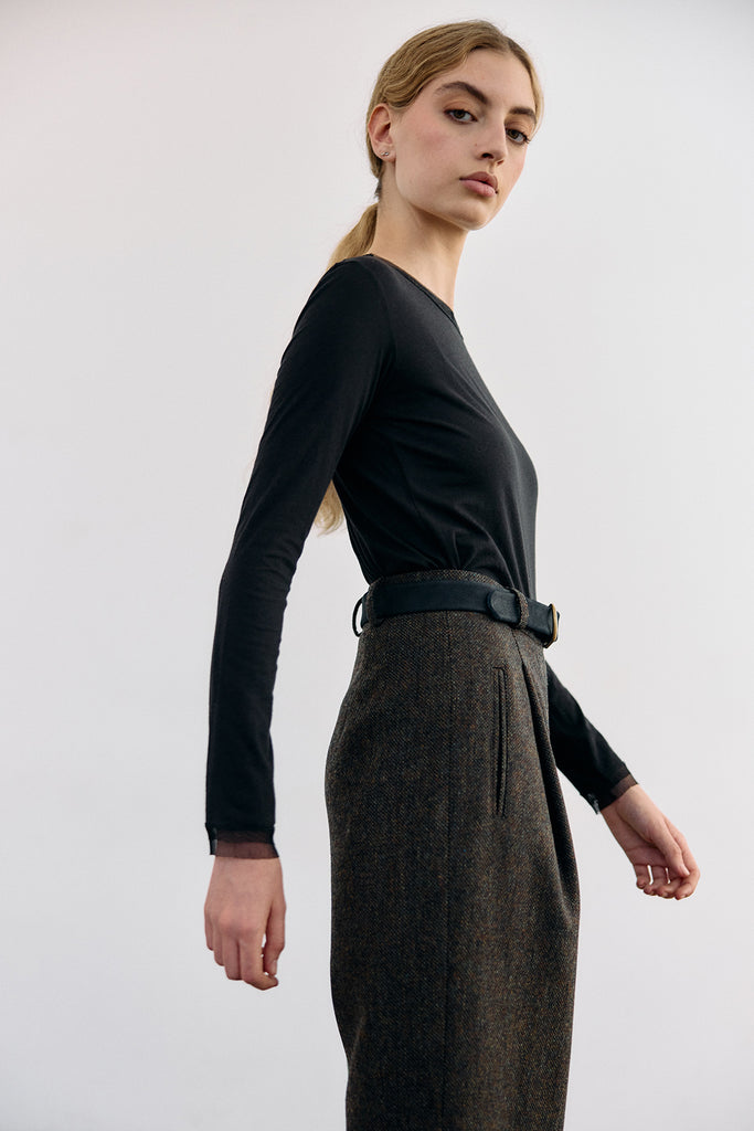 Straight-Leg Wool Trousers - Pimienta