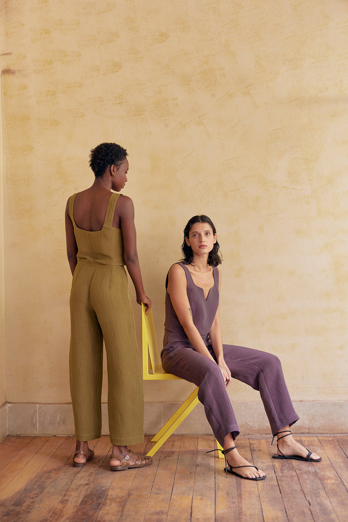 Textured Pant Silk-Linen - Mora