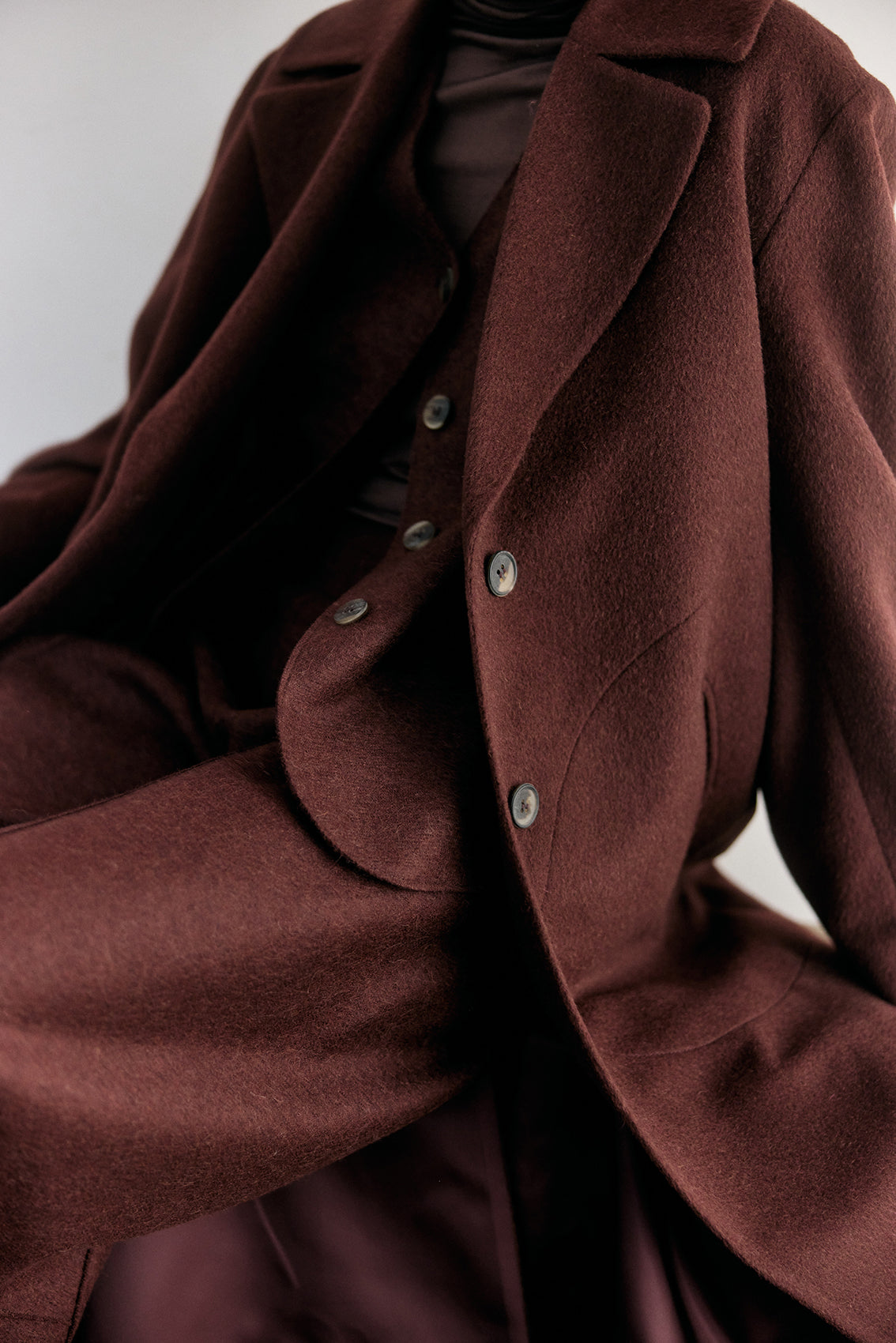 Abrigo Largo Baby Alpaca - Óxido