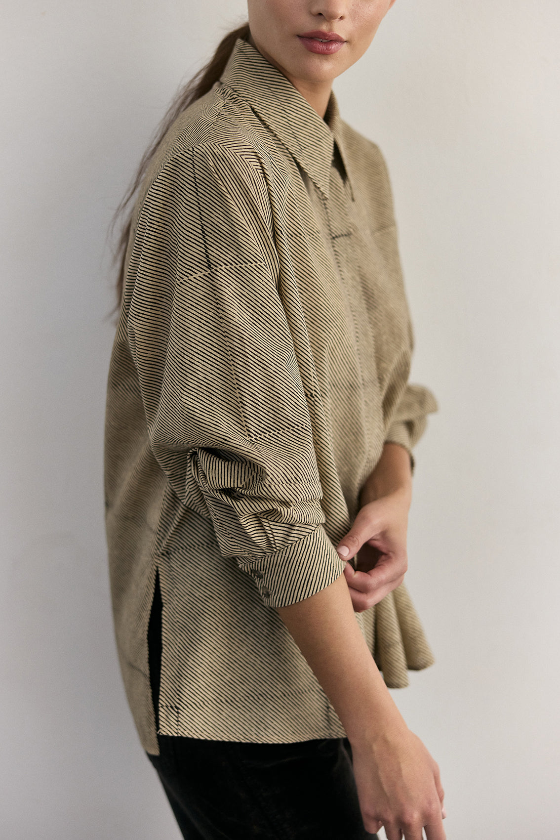 Blusa Oversized Algodón Block Print - Rayas [More coming SOON]