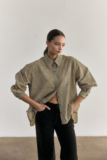 Blusa Oversized Algodón Block Print - Rayas [More coming SOON]