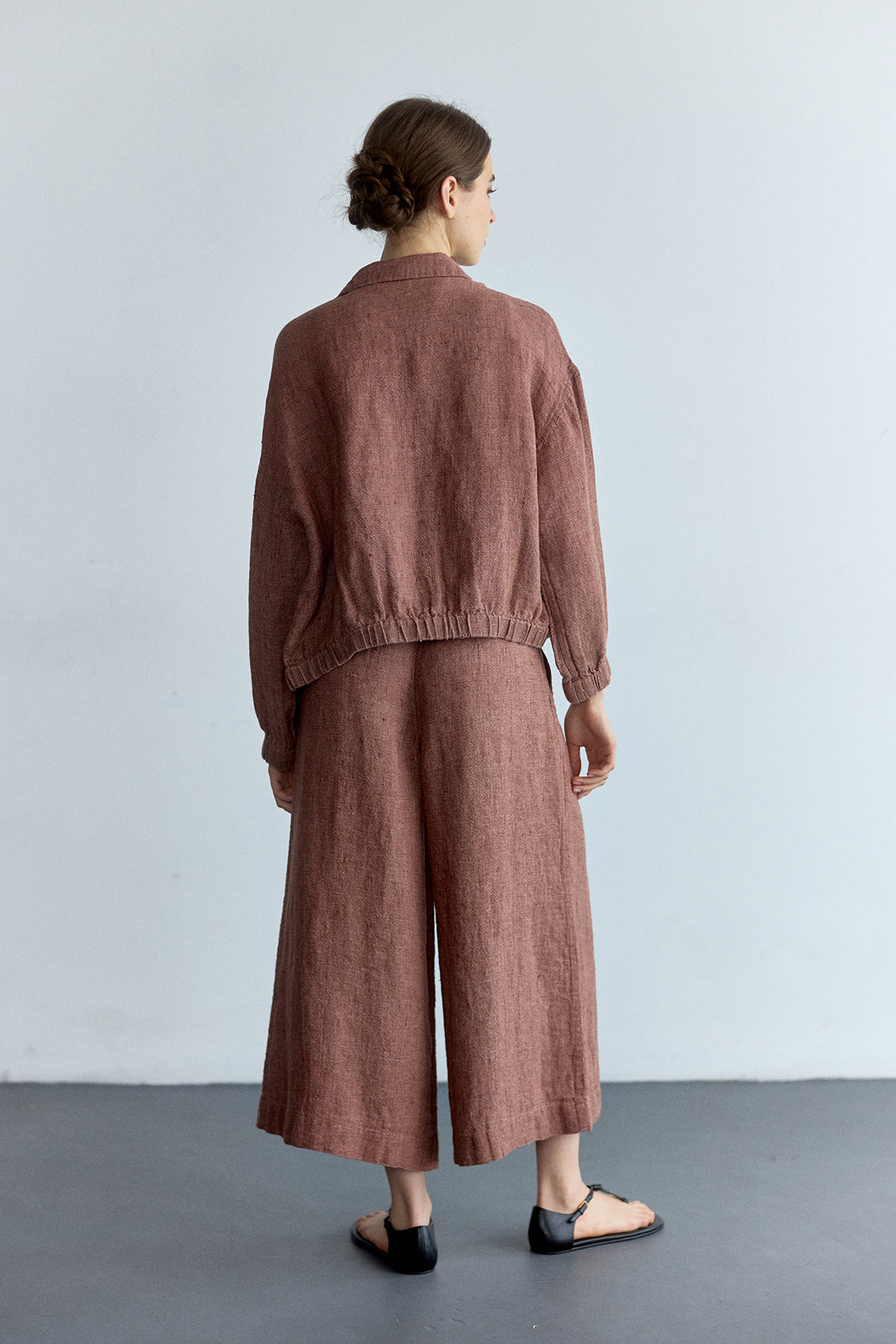 Chaqueta Bomber Lino - Arcilla