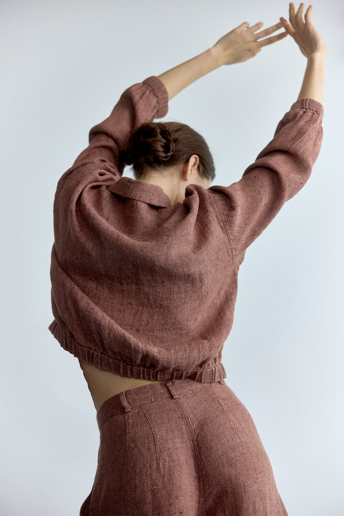 Chaqueta Bomber Lino - Arcilla