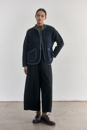 Chaqueta Quilt Jacquard - Medianoche