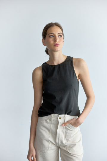 Top Tank Algodón Pima - Pizarra