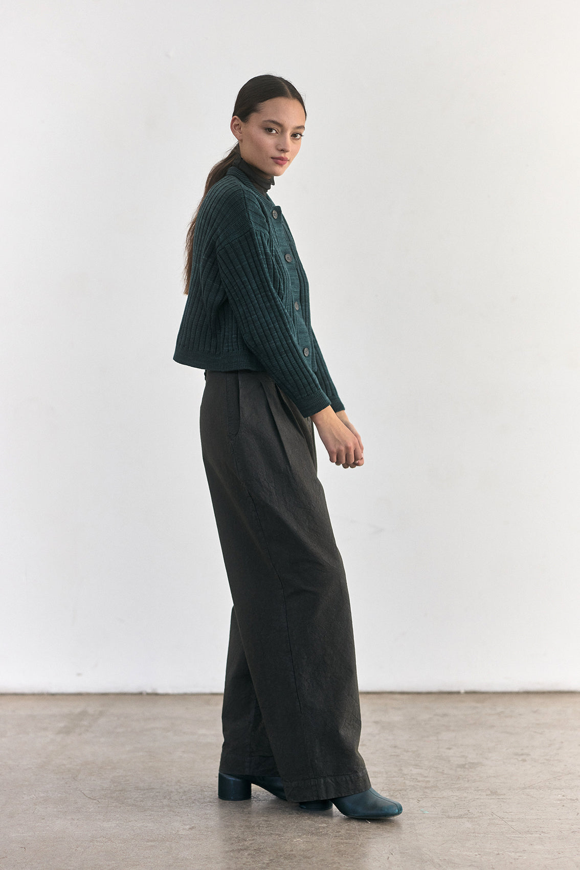 Cárdigan Barrado Lana Merino - Lago