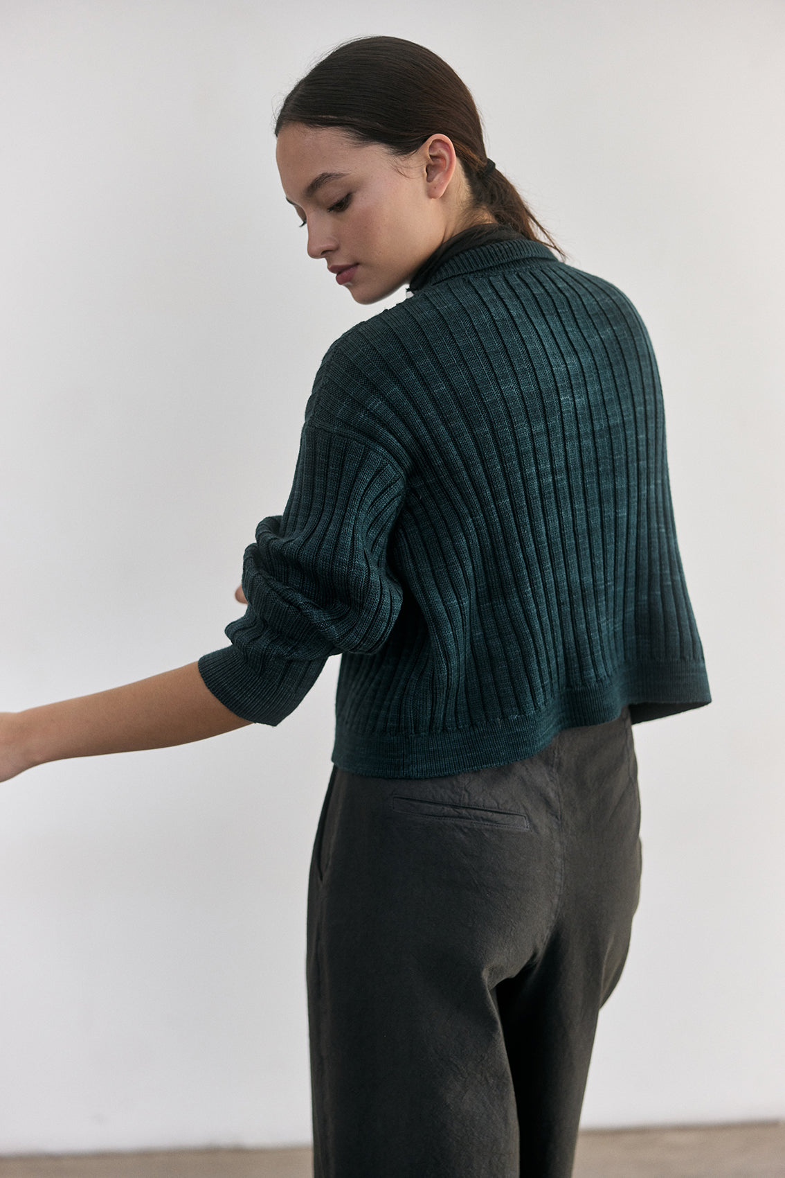 Cárdigan Barrado Lana Merino - Lago