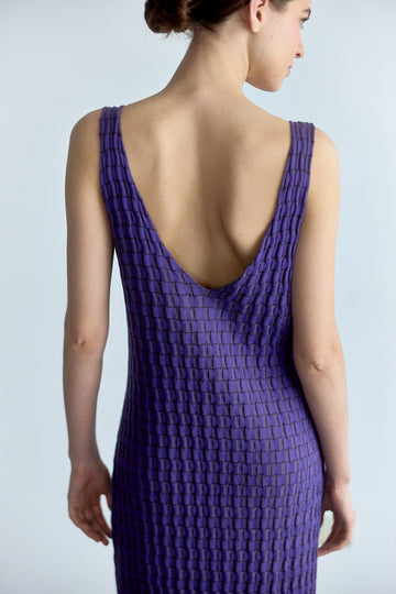 Vestido Tejido Texturado Algodón Pima - Iris