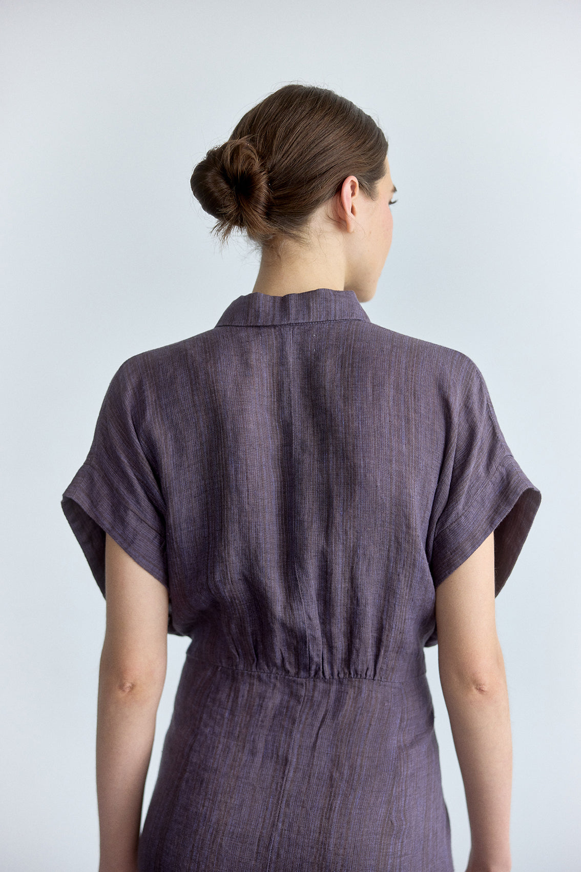 Vestido Camisero Anudado Lino - Iris