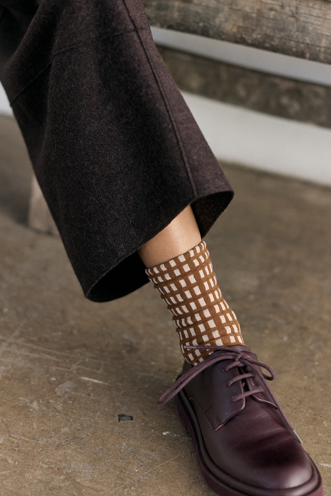 Calcetines Pattern - Chocolate