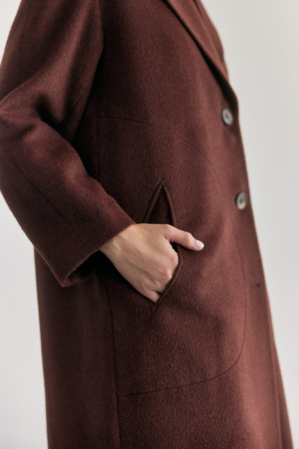 Abrigo Largo Baby Alpaca - Óxido