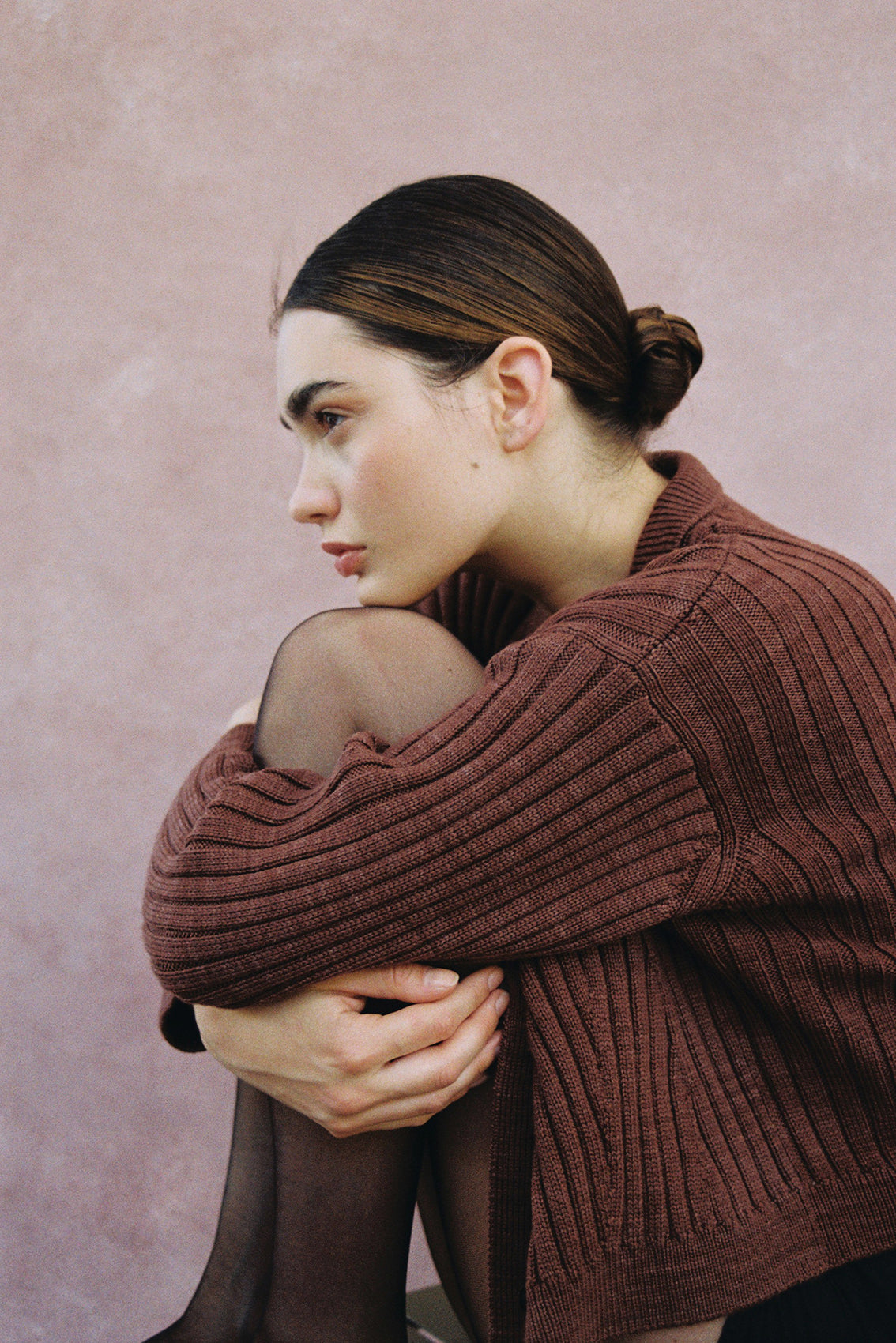 Cárdigan Barrado Lana Merino - Arcilla