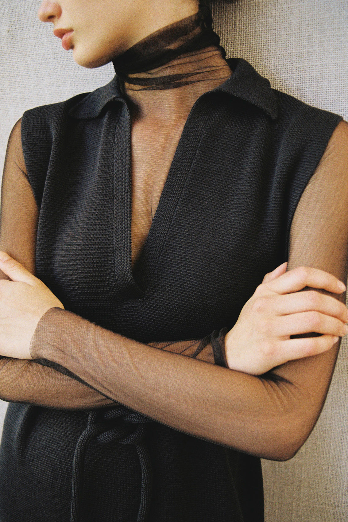 Vestido Tejido Algodón Pima - Ónix