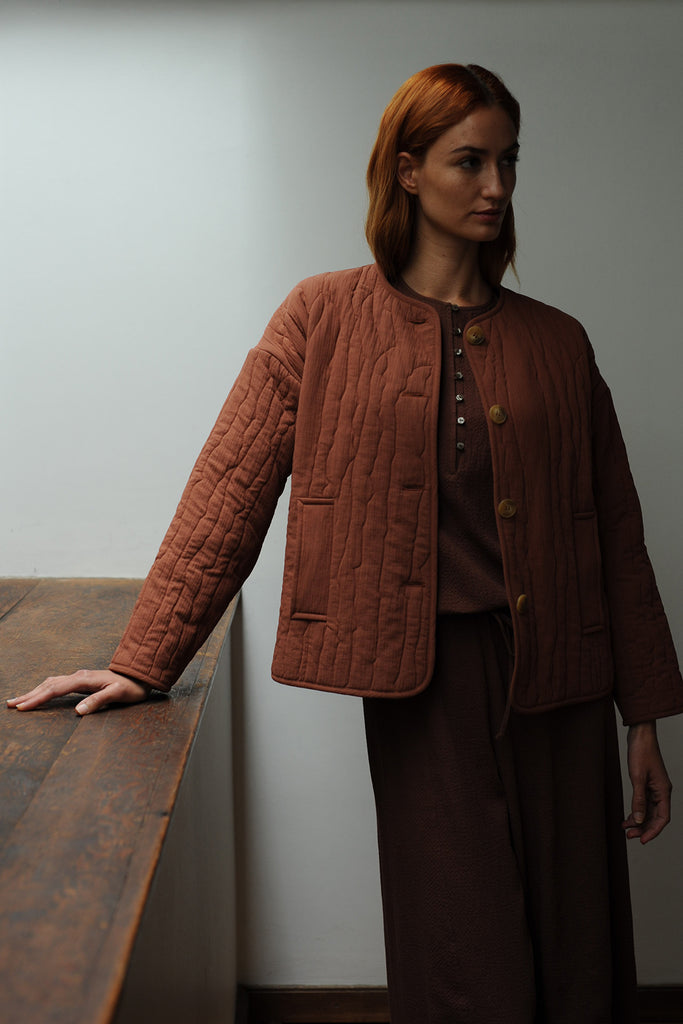 Chaqueta Quilt Algodón – Greda