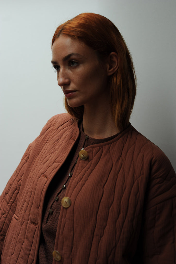 Chaqueta Quilt Algodón – Greda