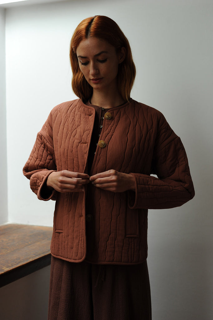Chaqueta Quilt Algodón – Greda